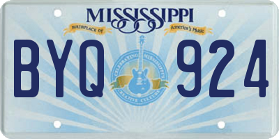 MS license plate BYQ924