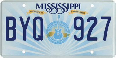 MS license plate BYQ927