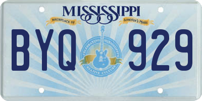 MS license plate BYQ929