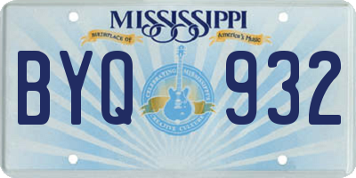 MS license plate BYQ932
