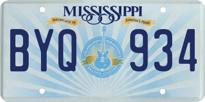MS license plate BYQ934