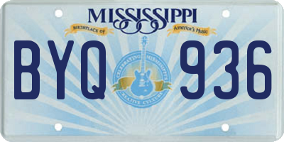 MS license plate BYQ936