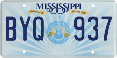 MS license plate BYQ937