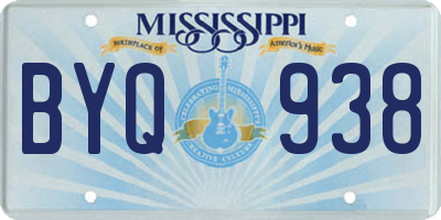 MS license plate BYQ938