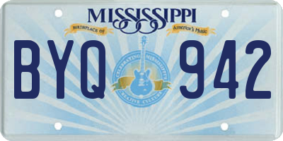 MS license plate BYQ942
