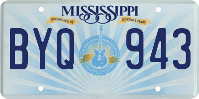 MS license plate BYQ943