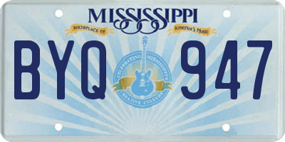 MS license plate BYQ947