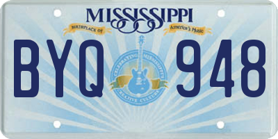 MS license plate BYQ948