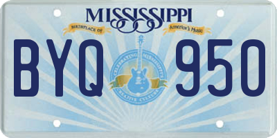 MS license plate BYQ950