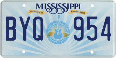 MS license plate BYQ954