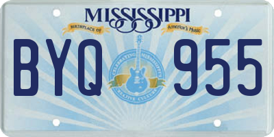 MS license plate BYQ955