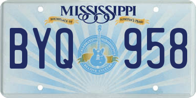 MS license plate BYQ958
