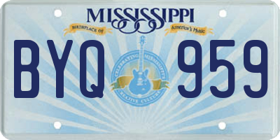 MS license plate BYQ959