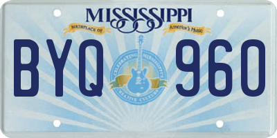 MS license plate BYQ960