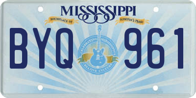MS license plate BYQ961
