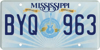 MS license plate BYQ963