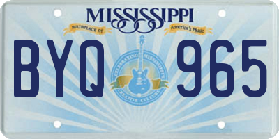 MS license plate BYQ965