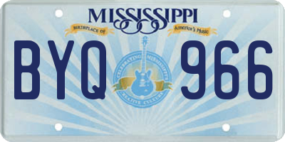 MS license plate BYQ966