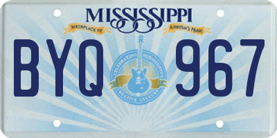 MS license plate BYQ967