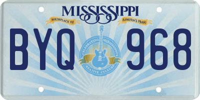 MS license plate BYQ968