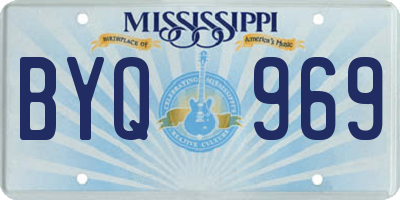 MS license plate BYQ969