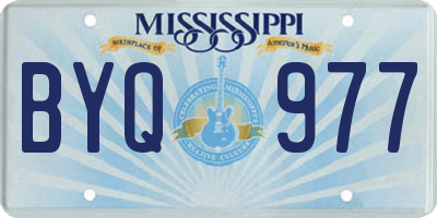 MS license plate BYQ977
