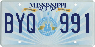 MS license plate BYQ991