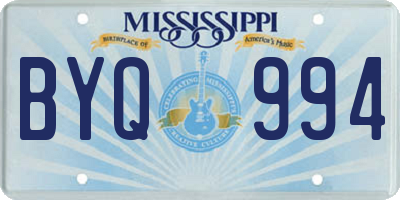 MS license plate BYQ994