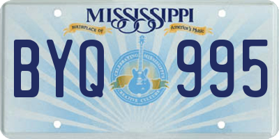 MS license plate BYQ995