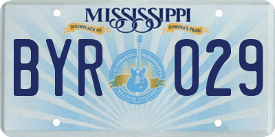 MS license plate BYR029