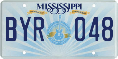 MS license plate BYR048