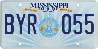 MS license plate BYR055