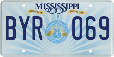 MS license plate BYR069