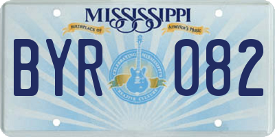 MS license plate BYR082