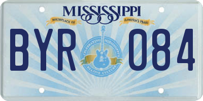 MS license plate BYR084