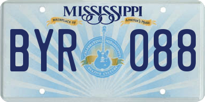MS license plate BYR088