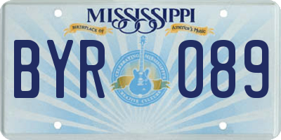 MS license plate BYR089