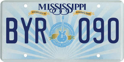 MS license plate BYR090