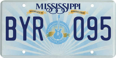 MS license plate BYR095
