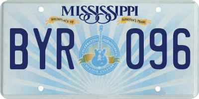 MS license plate BYR096