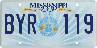 MS license plate BYR119