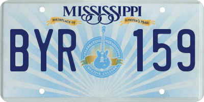 MS license plate BYR159