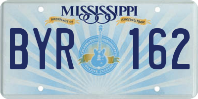 MS license plate BYR162