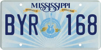 MS license plate BYR168