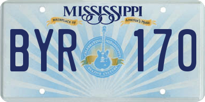 MS license plate BYR170