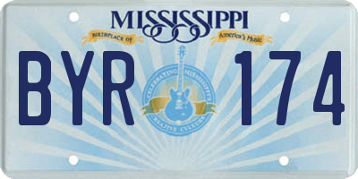 MS license plate BYR174