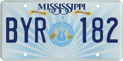 MS license plate BYR182