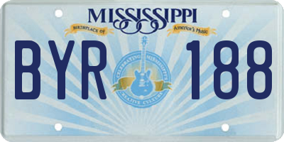 MS license plate BYR188