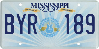 MS license plate BYR189