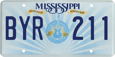 MS license plate BYR211